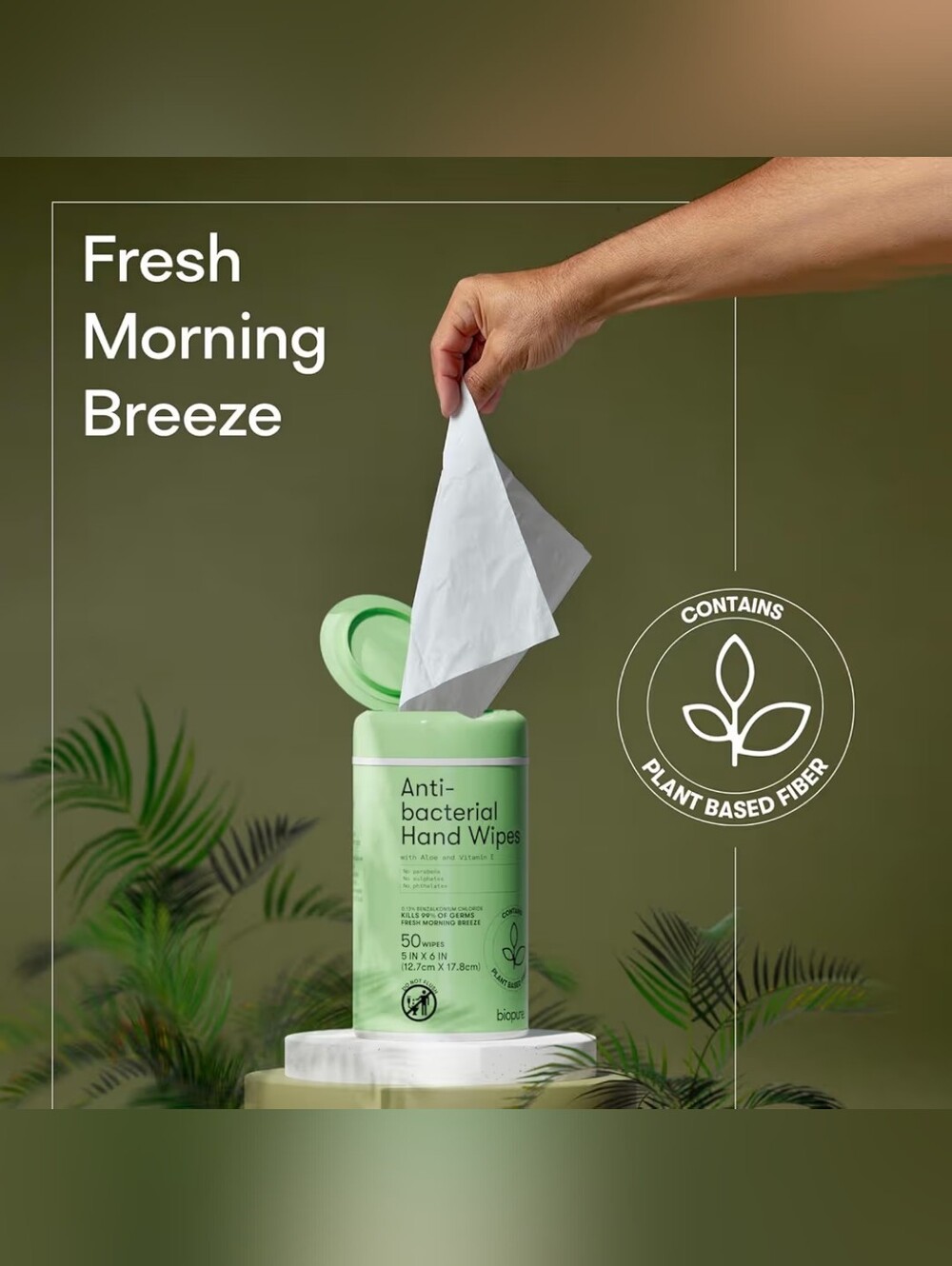 Biopure Antibacterial Hand Wipes Fresh Morning Breeze- Antibacterial Wipes